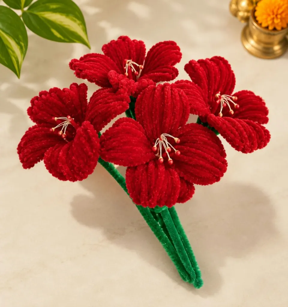 Pipe cleaner flower